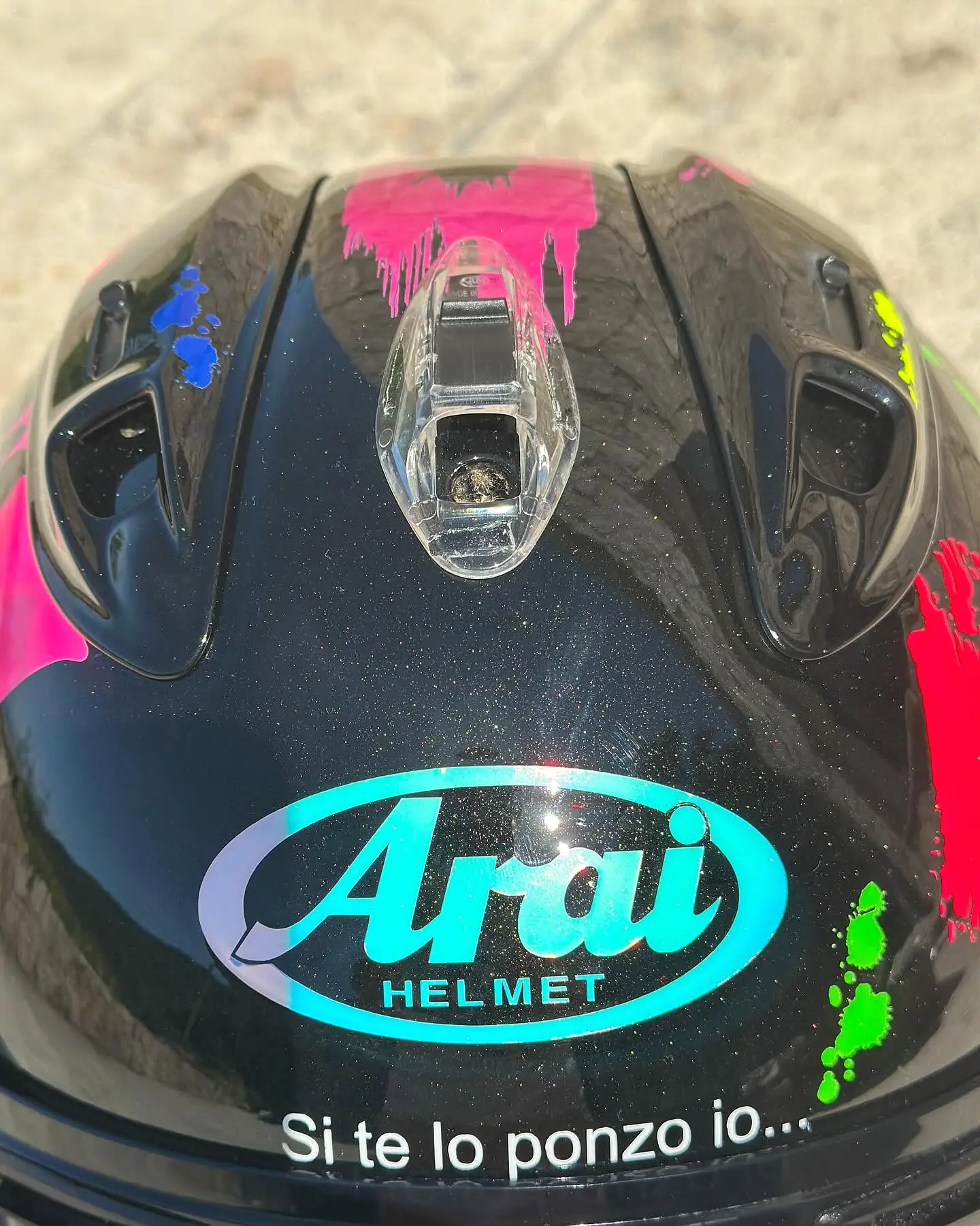 Vue arrière du casque Arai Color Splash