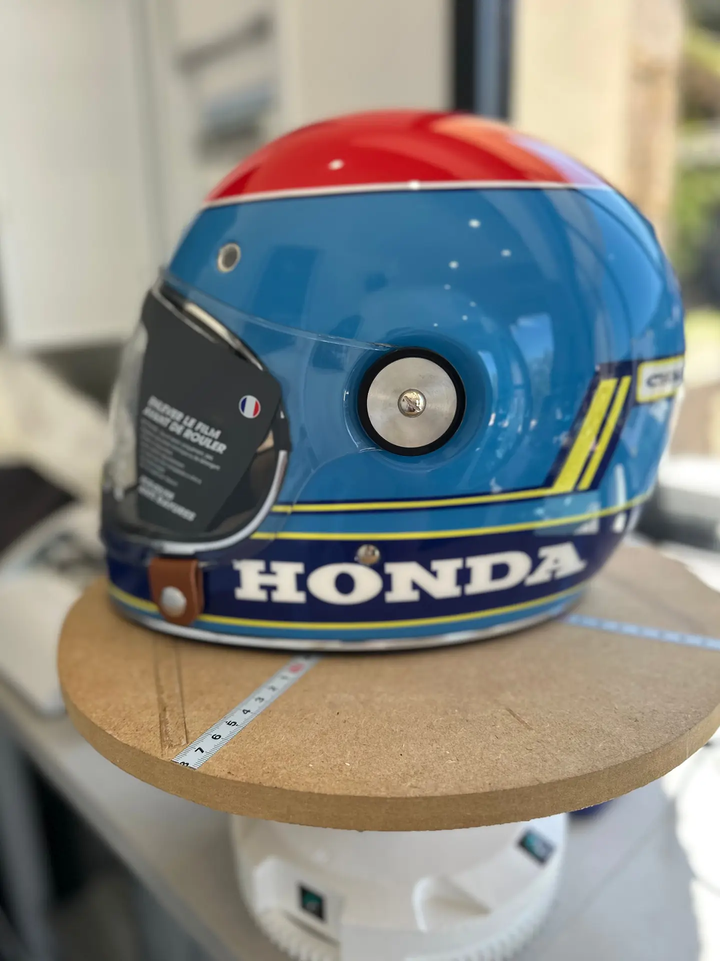 Premier profil intérieur du casque Honda Racing Heritage